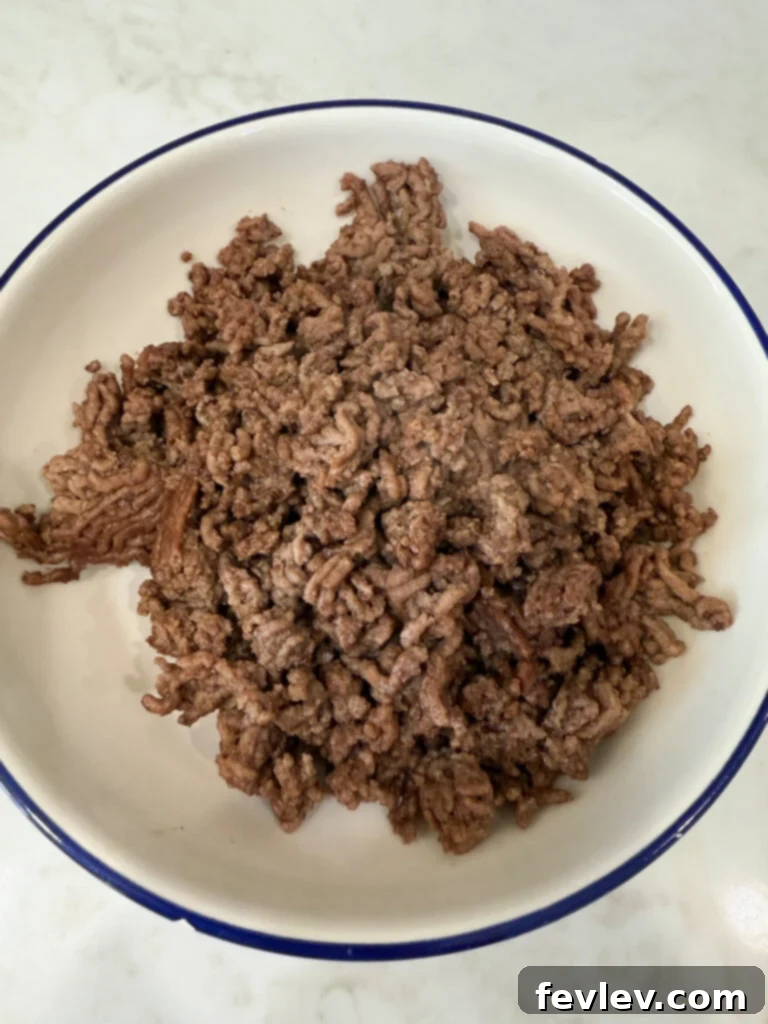 Weeknight Ground Beef Stir Fry 5 Browning ground beef for stir fry