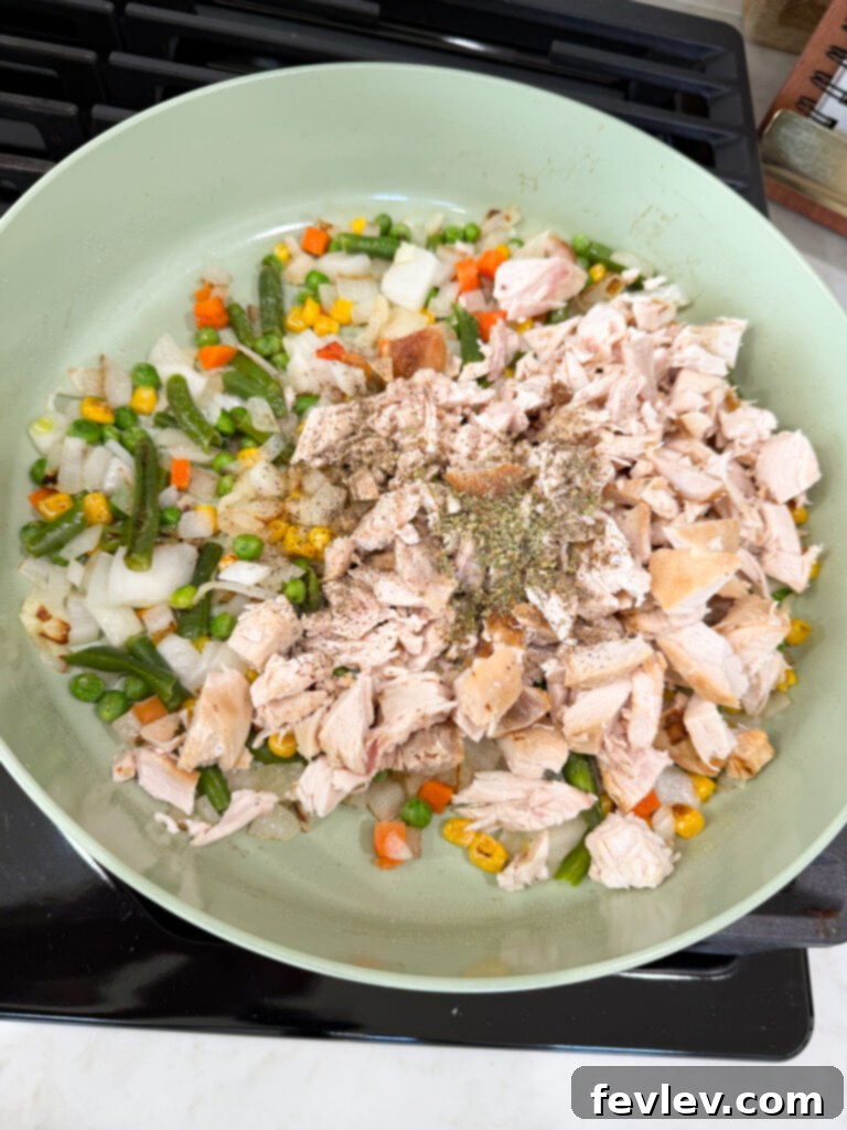 Add dinner ingredients to skillet for one-pan meal