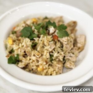 Delicious one-pan chicken, veggies, and rice