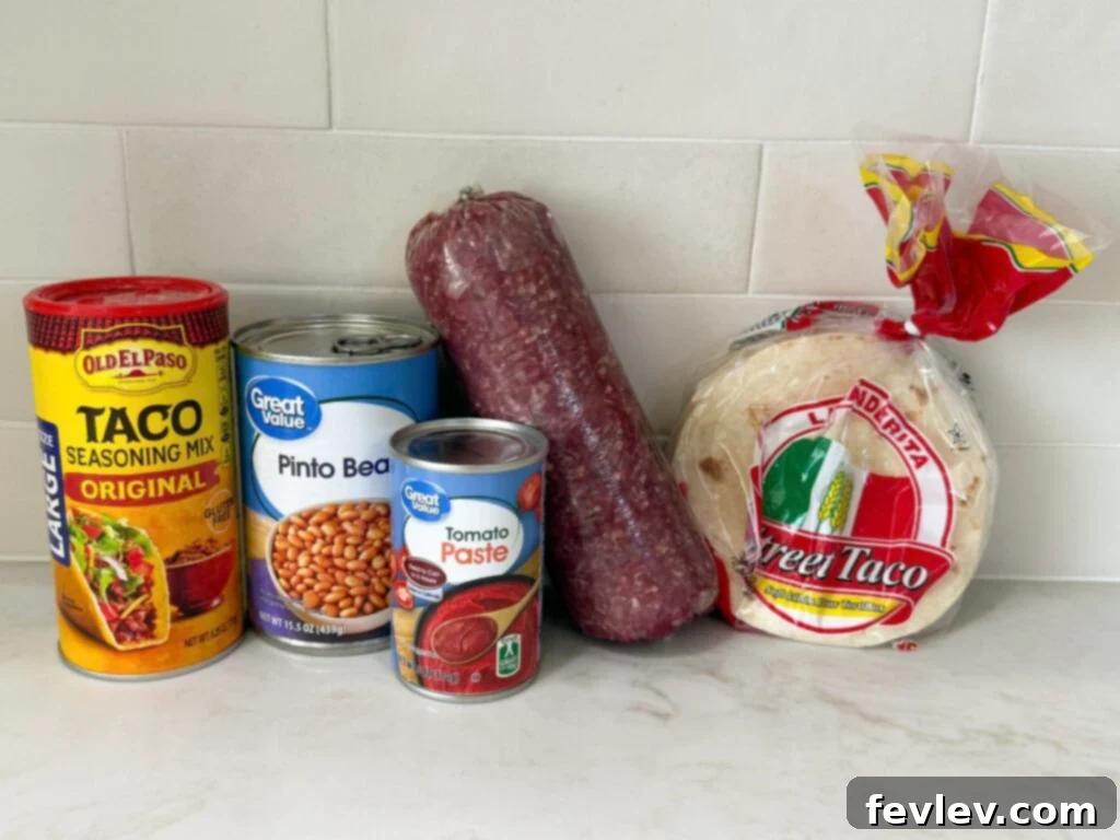 Speedy Savory Beef Tacos 3 ground beef taco ingredients