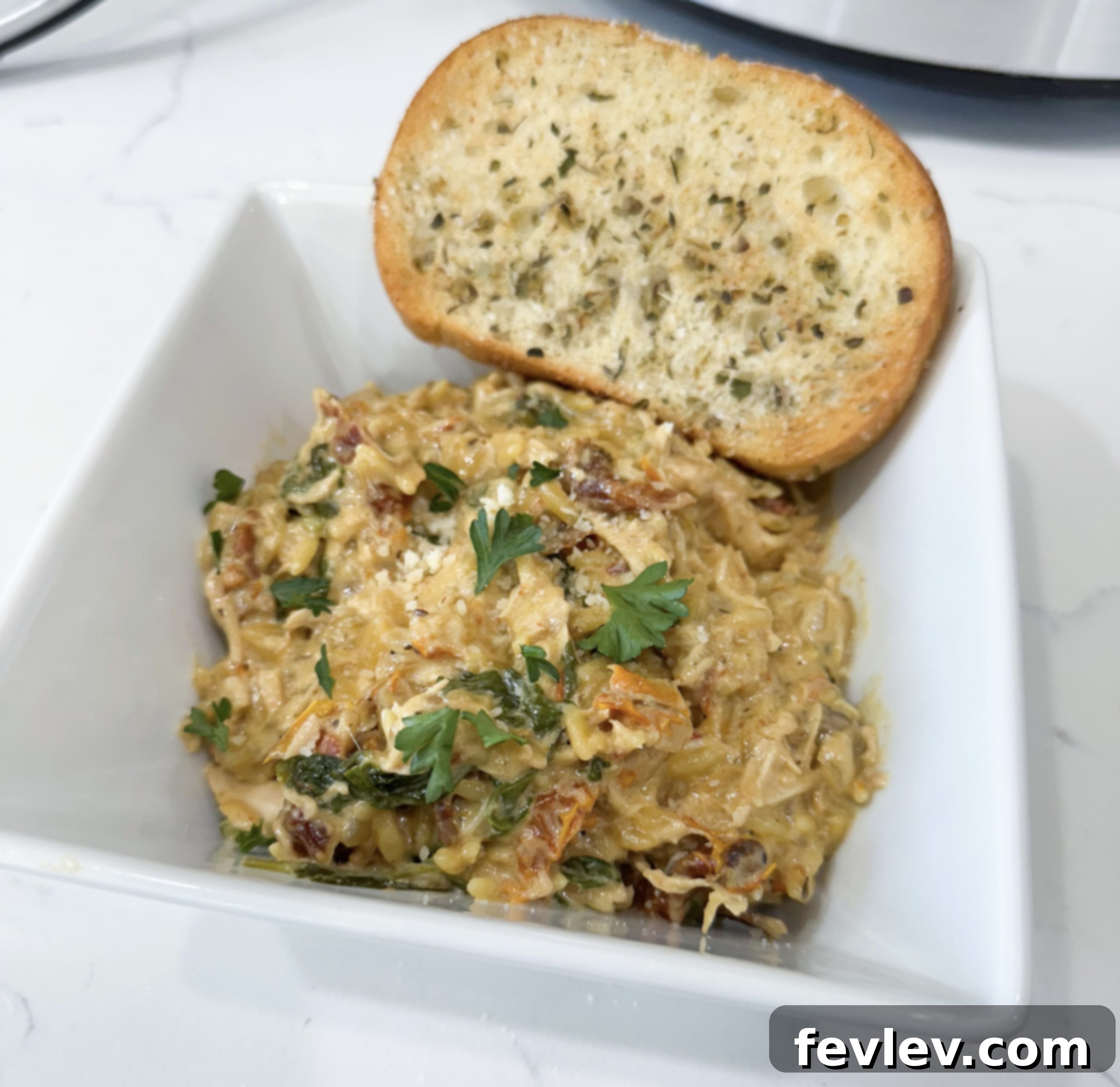 Slow Cooker Creamy Chicken and Orzo