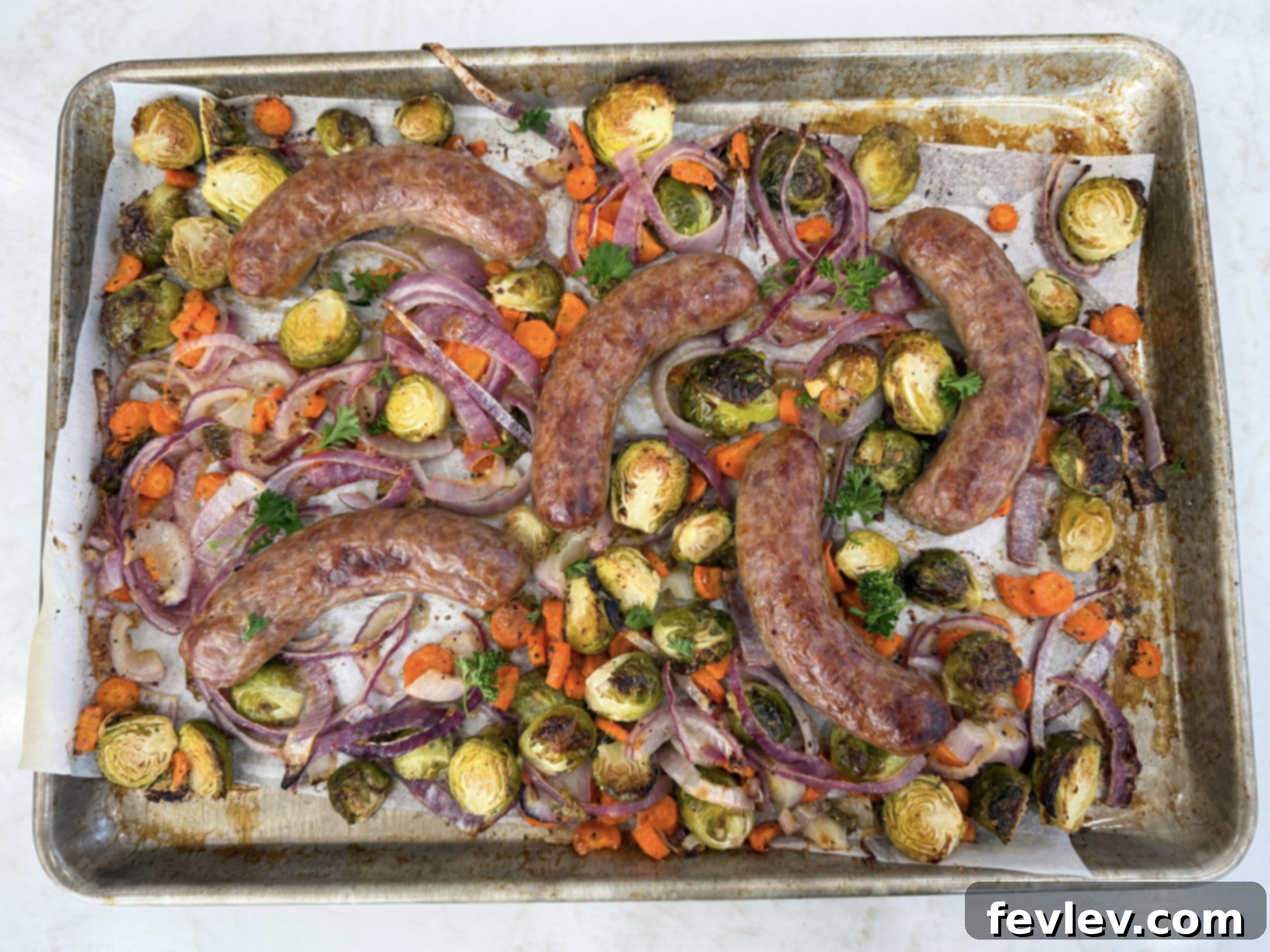 Sheet Pan Sweet Italian Sausage & Veggies