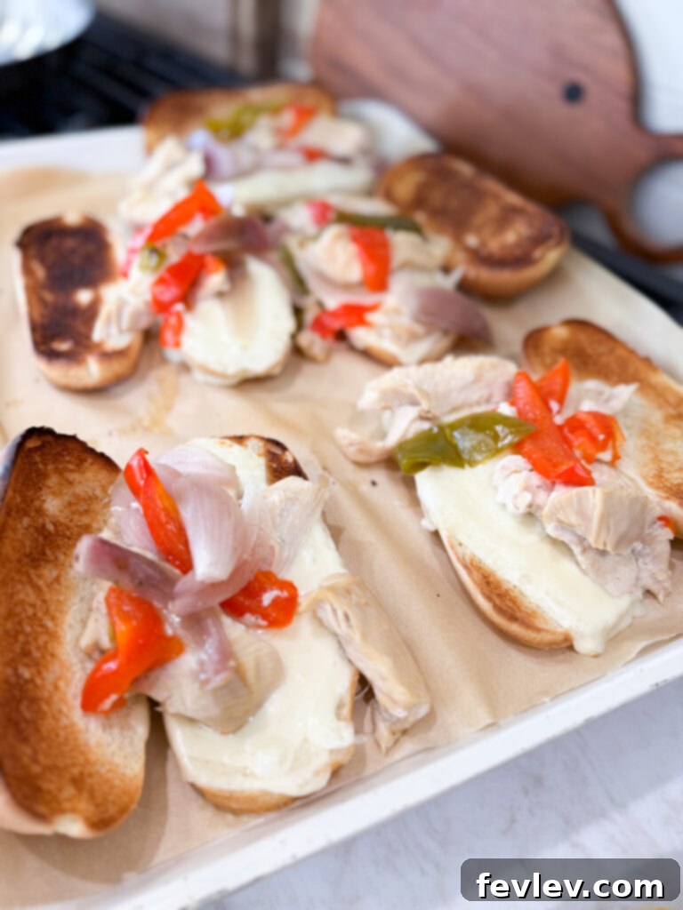 Easy broiled cheesesteak sandwiches with melted cheese