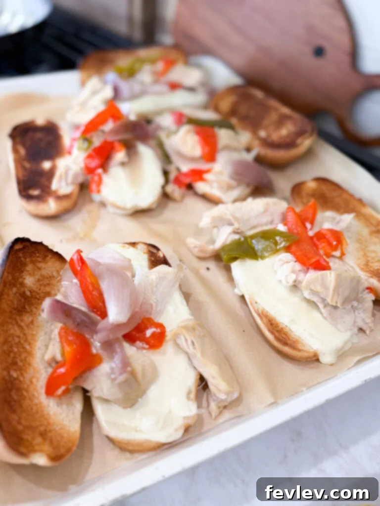 Easy broiled sandwiches with melted cheese and golden bread