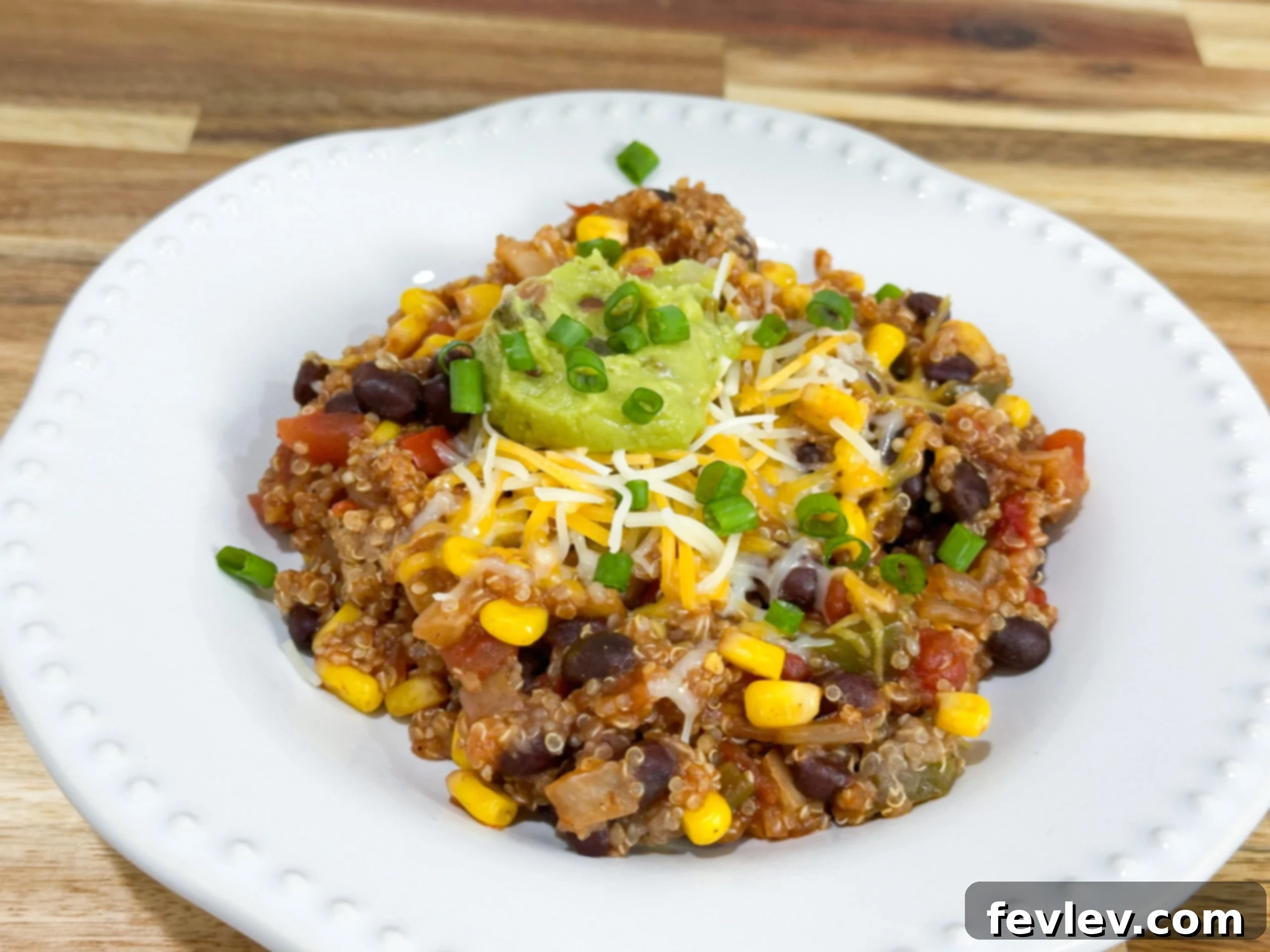 Slow Cooker Enchilada Quinoa, a flavorful vegetarian option