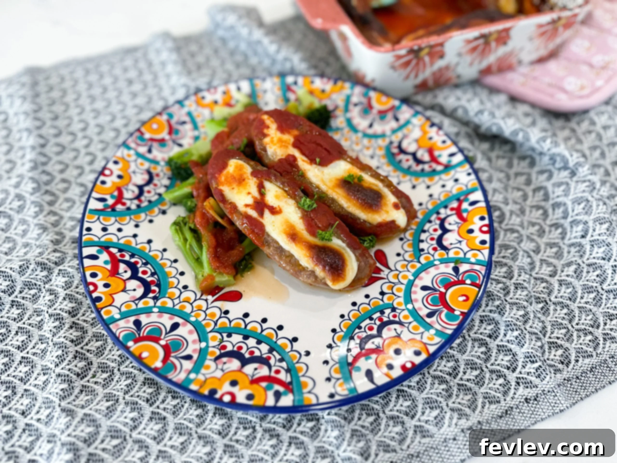 Low Carb Mozzarella Stuffed Sausage, a quick protein-rich meal