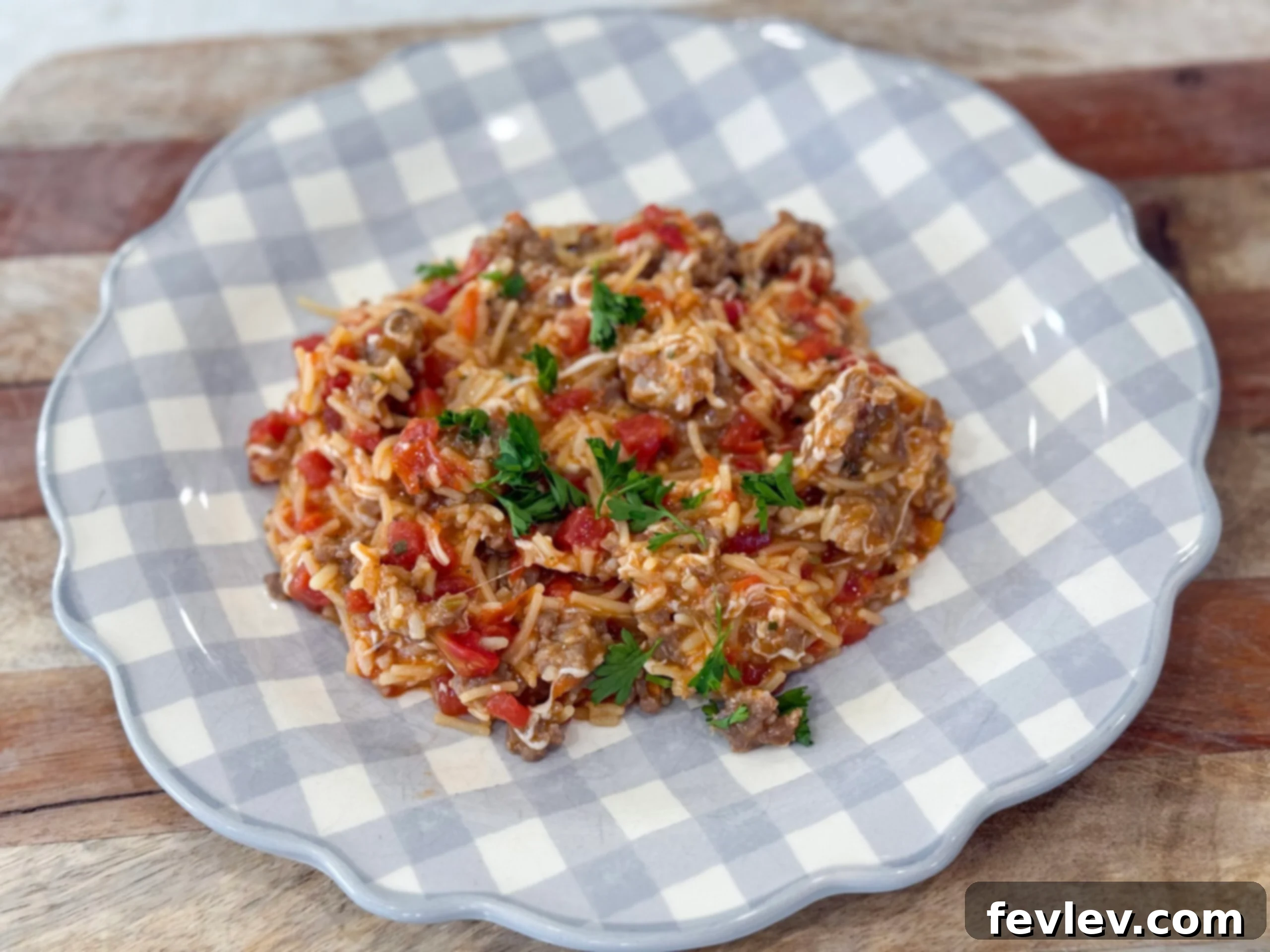 Simple Italian Sausage and Rice dinner, a quick weeknight meal
