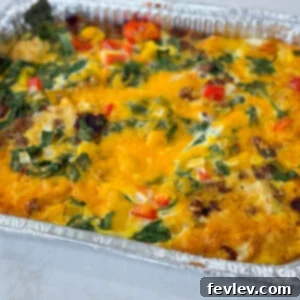 Sausage Hash Brown and Egg Casserole, a delightful breakfast dish.
