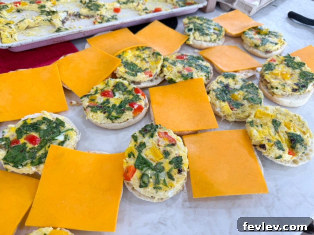Effortless Breakfast Meal Prep 4 Close-up of fluffy sheet pan eggs, ideal for quick breakfast sandwiches.