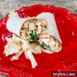 Delicious BBQ Chicken Wraps with homemade coleslaw
