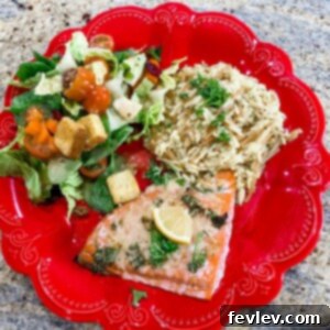 Delicious Lemon Parmesan Salmon fillet, golden brown and flaky