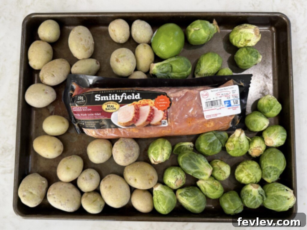 Effortless Sheet Pan Pork Tenderloin 2 sheet pan pork tenderloin ingredients