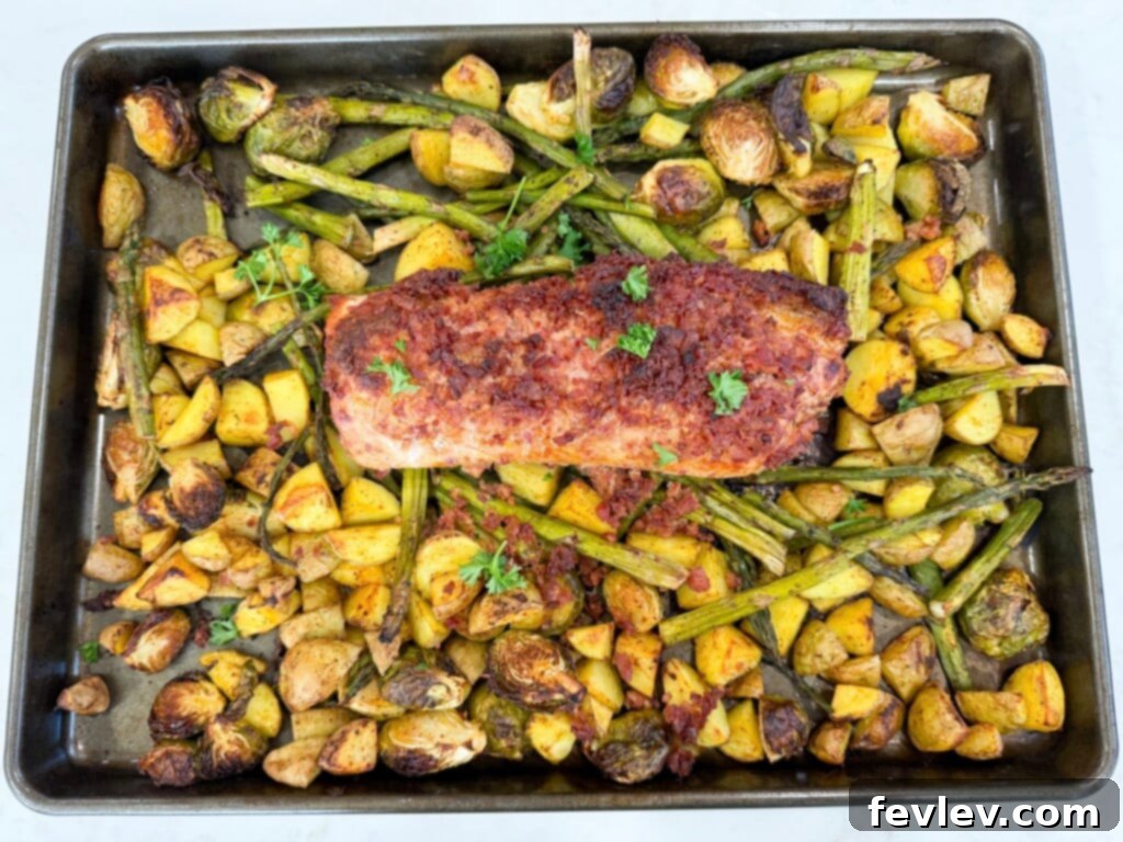 Effortless Sheet Pan Pork Tenderloin 5 baked sheet pan pork tenderloin