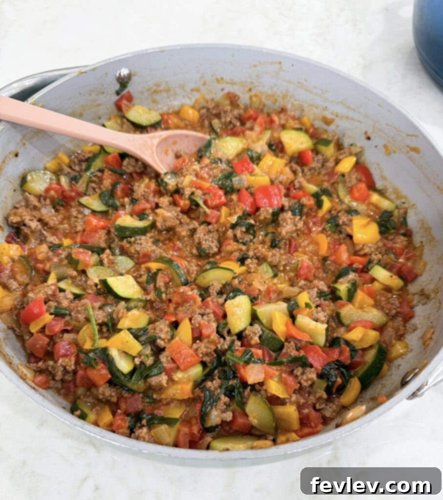 Quick Skillet Taco Dinner 5 Easy Mexican taco skillet with wilted kale or spinach