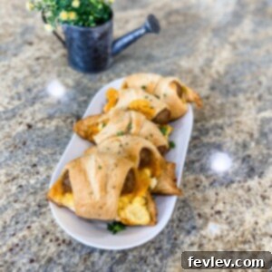 Delicious Sausage Egg Cheese Crescents, a perfect quick breakfast idea