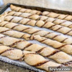 Delicious Chocolate Pecan Twists, a flaky pastry with chocolate and nuts