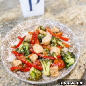 Delicious Chicken Vegetable Stir Fry ready to serve