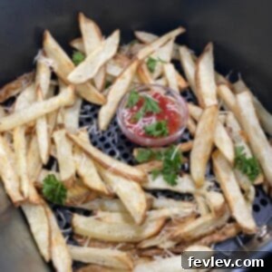 Crispy golden Air Fryer Fries ready to serve