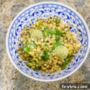 Vibrant Avocado Corn Salad ready to be served
