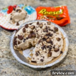 Delicious Creamy Peanut Butter Pie with Chocolate Drizzle