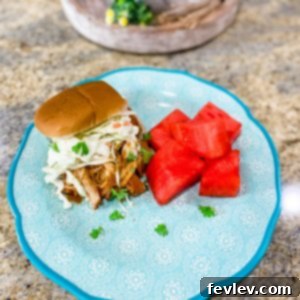 Delicious Slow Cooker BBQ Chicken Sandwiches with creamy coleslaw
