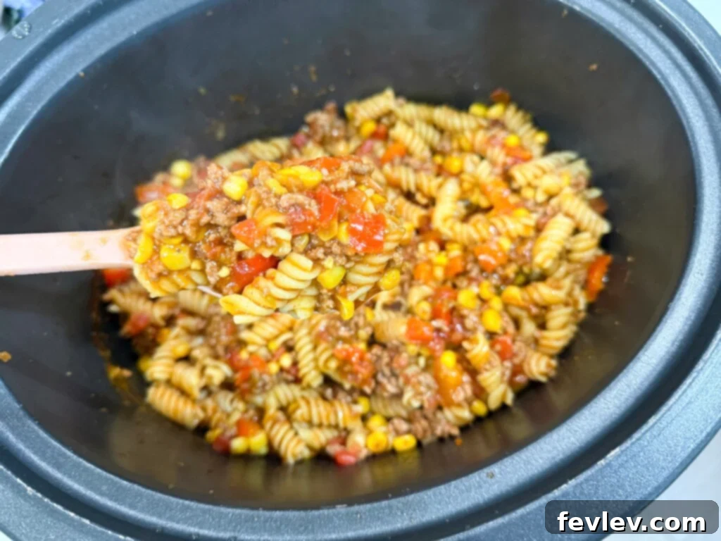 Easy Slow Cooker Taco Pasta 7 simple taco pasta recipe