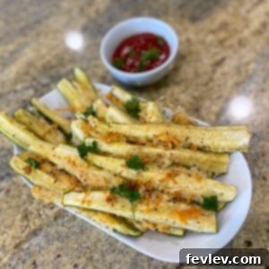 Crispy Parmesan Crusted Zucchini Quarters, a perfect cheesy low-carb snack or side dish