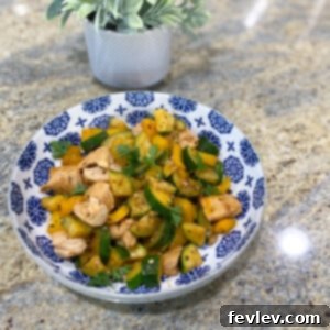 Delicious Cajun Chicken with Zucchini and Bell Peppers, a vibrant skillet dinner
