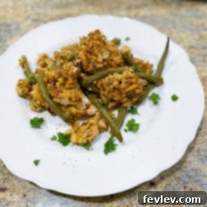 Delicious Slow Cooker Stuffing Chicken casserole, ready to serve