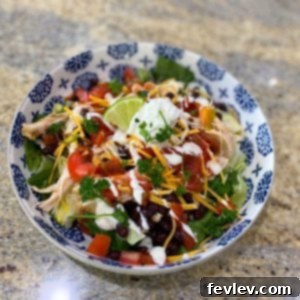 Delicious Taco Chicken Power Bowls, a healthy and easy meal prep recipe.