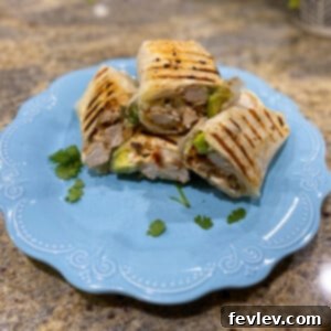 Delicious Chicken Avocado Ranch Burrito, perfectly golden brown and filled with flavorful ingredients.