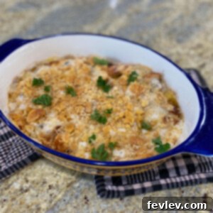 Delicious and creamy Ritz chicken casserole, a comforting family dinner with a golden, crispy topping.