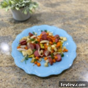 Delicious Sheet Pan Turkey Kielbasa and Vegetables ready to serve
