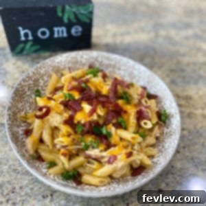 Delicious One-Pot Chicken Ranch Pasta with creamy sauce