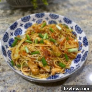 Delicious Chicken Chow Mein stir-fried with tender noodles and crisp vegetables
