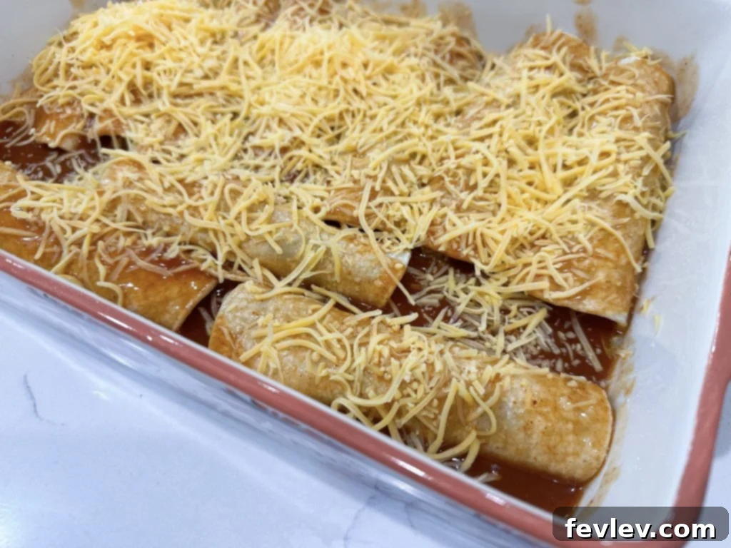 Classic Ground Beef Enchiladas 5 Easy ground beef enchiladas covered in sauce and cheese