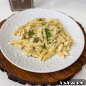 Delicious and creamy Healthy Chicken Alfredo dish