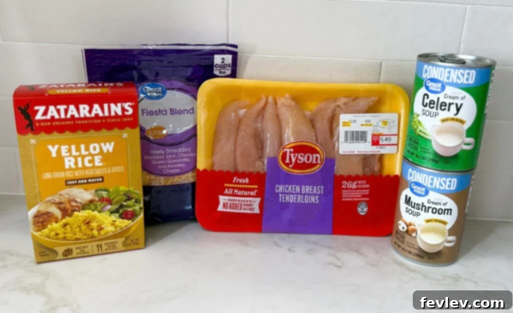 Golden Oven-Baked Chicken and Rice Delight 2 Easy No Peek Chicken and Rice ingredients list