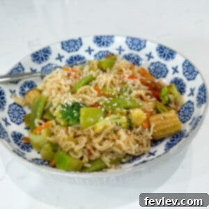 Quick Ramen Noodle Stir Fry with Vegetables