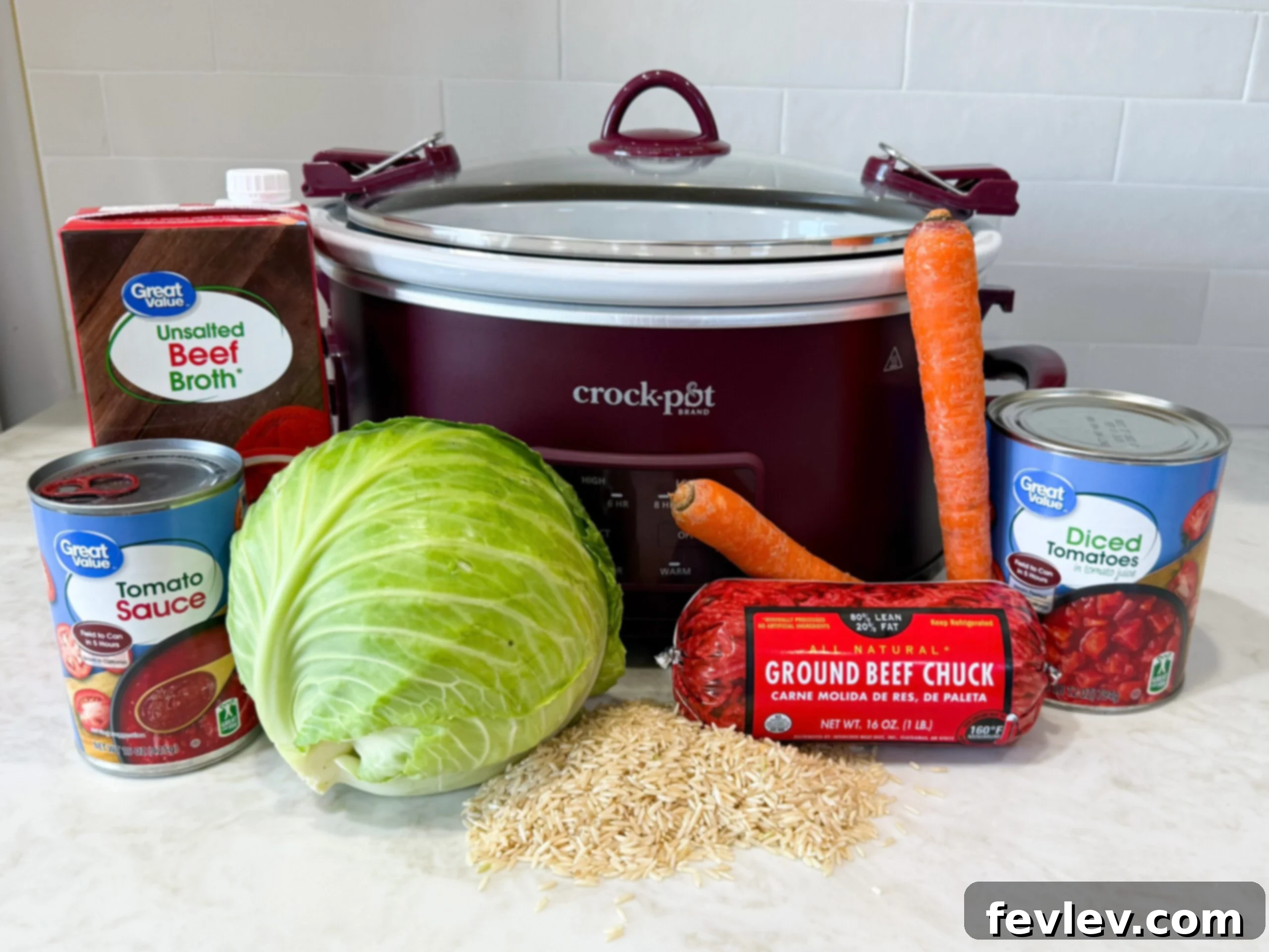 Slow Cooker Cabbage Roll Bake 4 Ingredients for slow cooker cabbage roll casserole
