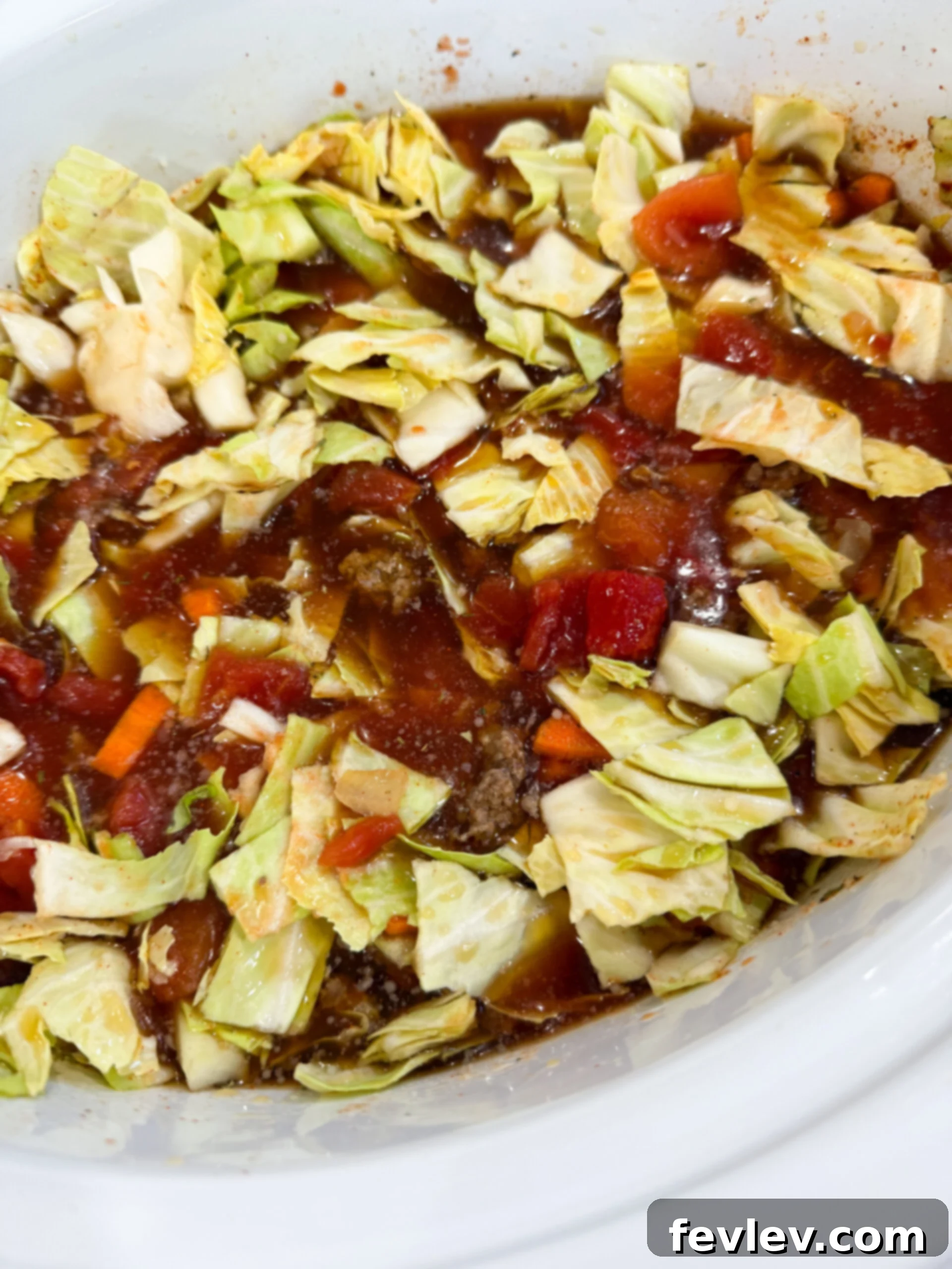 Ingredients in slow cooker