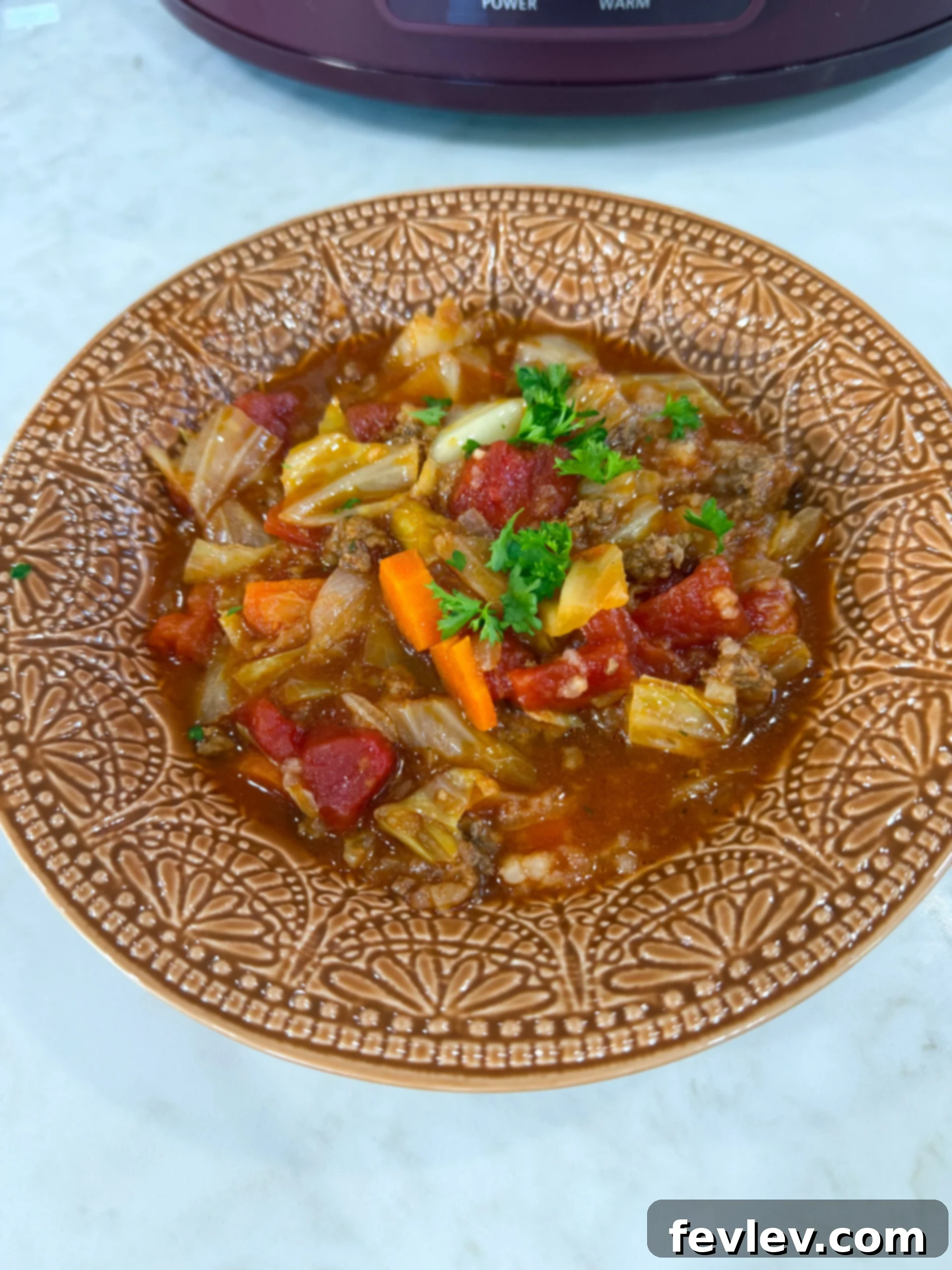 Cabbage roll casserole served