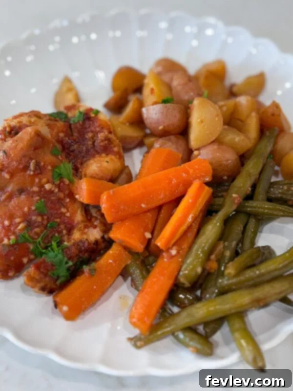 Slow Cooker Sticky Honey Chicken & Vegetables
