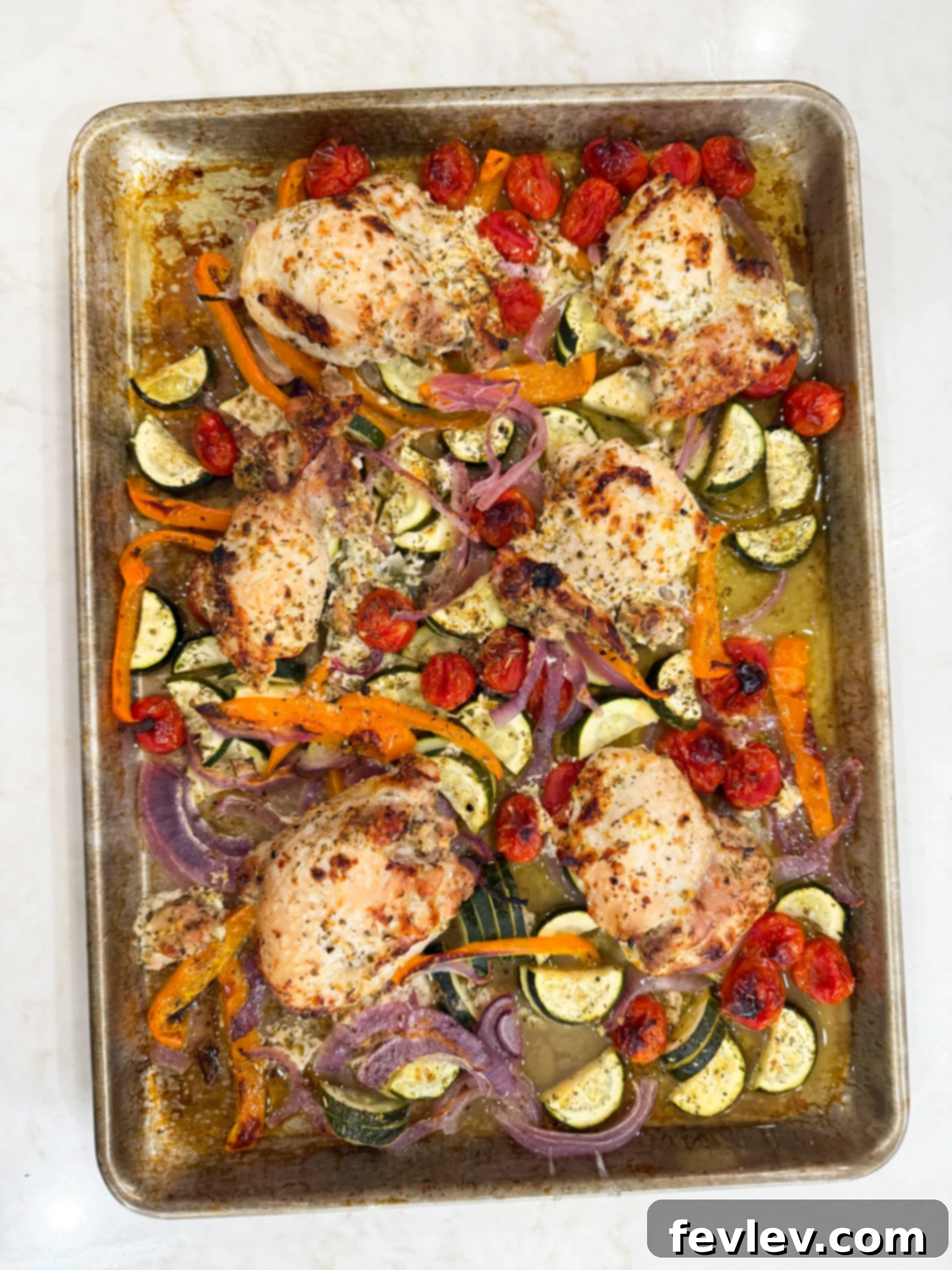 Mediterranean Sheet Pan Chicken and Veggies 3 Sheet Pan Greek Chicken Ready to Bake