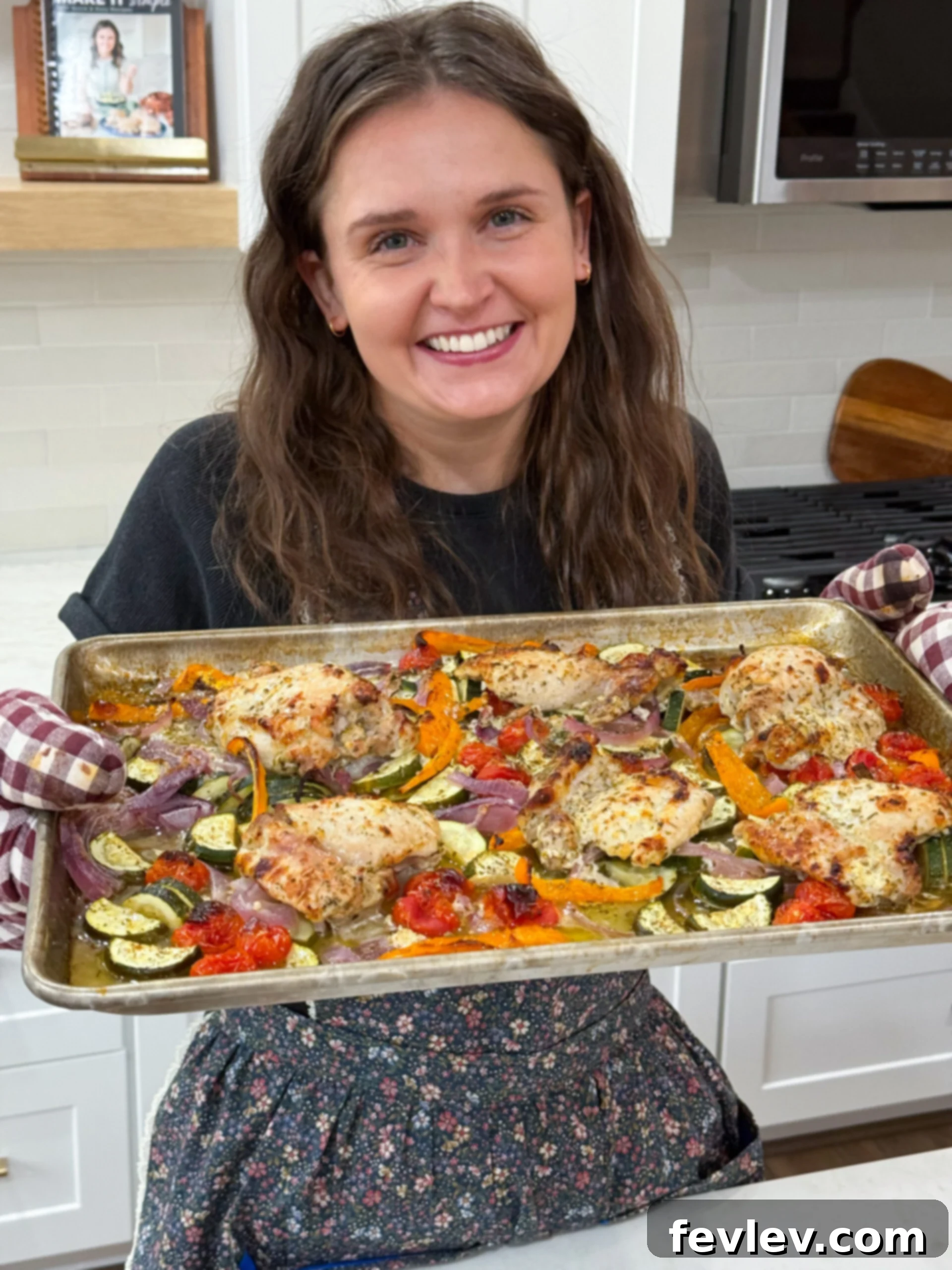 Finished Sheet Pan Greek Chicken