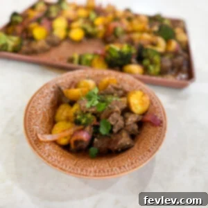 Garlic Butter Steak Bites with Roasted Veggies 10 Sheet Pan Garlic Butter Steak Bites & Roasted Vegetables
