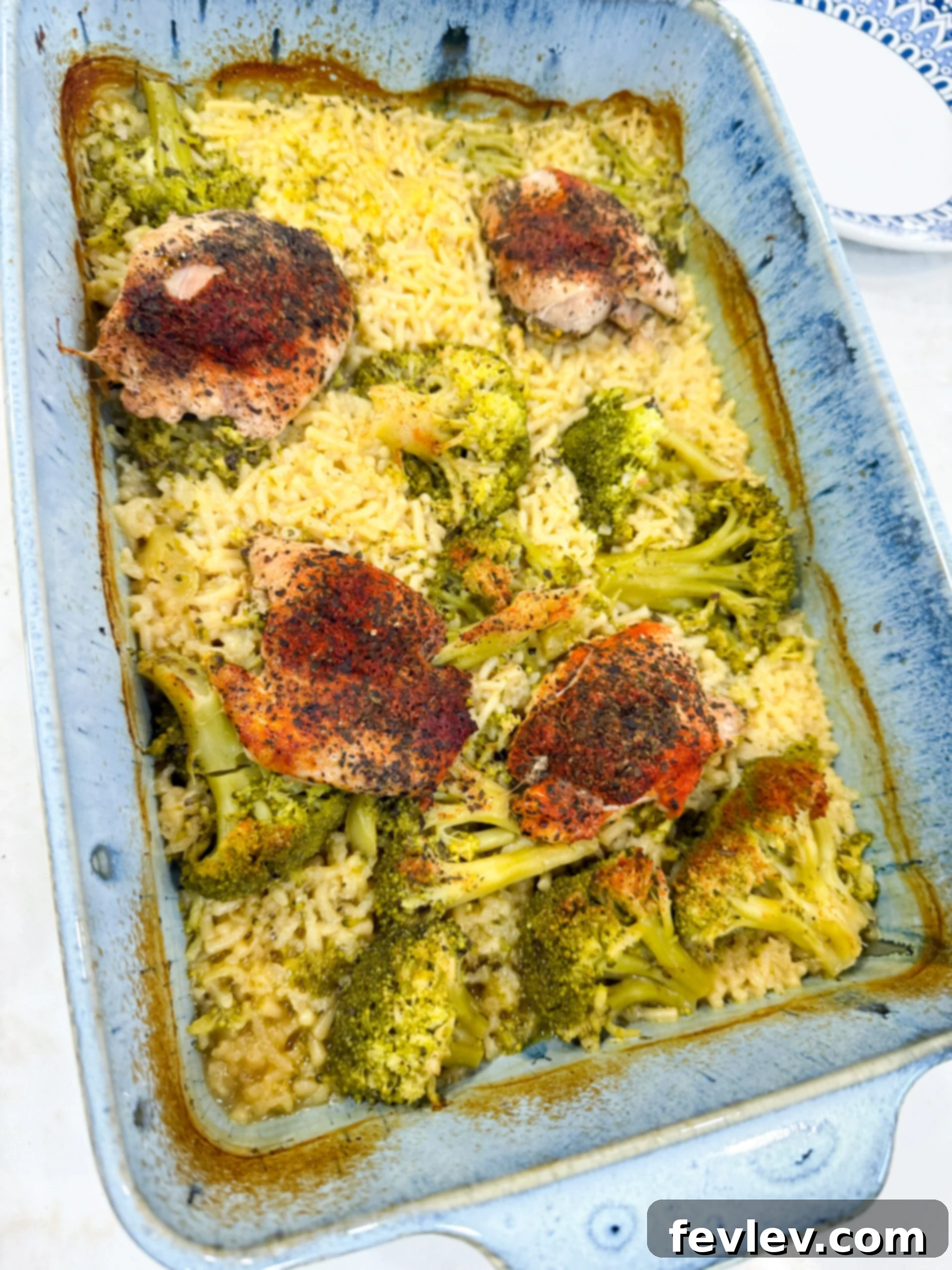 Chicken Broccoli Rice-A-Roni Casserole baked in one dish